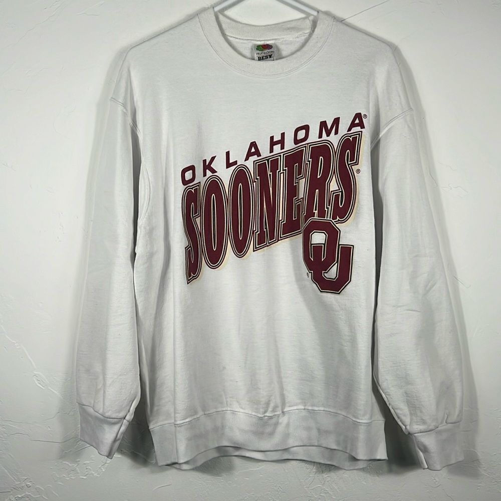 🔥🏈 True Vintage OKLAHOMA SOONERS Crewneck Sweatshirt - Men Sz L - GUC 🏈🔥